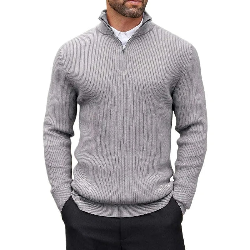 Quarter-Zip Mock Neck Dress Sweater Koala Sydney 