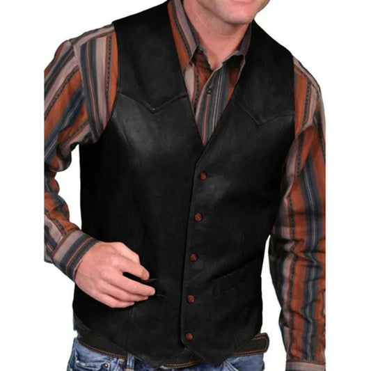 Men's Vintage Faux Leather Vest Koala Sydney 