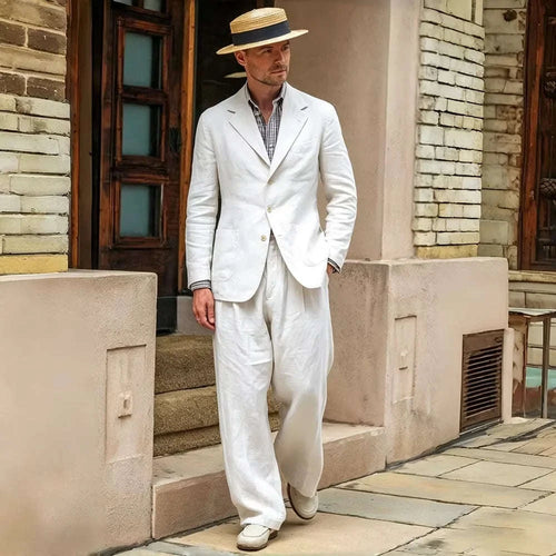Men's Luxury 2-Piece Linen Suit Set Koala Sydney 