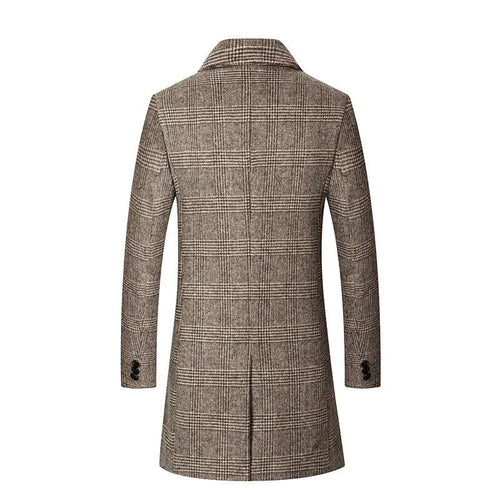 Men's Wool Coat Men 2023 Winter New Style Fashion Casual Slim Fit Thicken Warm Long Jacket Male Brand Plaid Abrigos Para Hombre Koala Sydney 