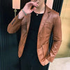 Mens Blazer Jacket Men's Jackets Winter and Autumn Leather Jackets New Arrived New Korean Style Slim Trend Pu Leather Jackets Koala Sydney 