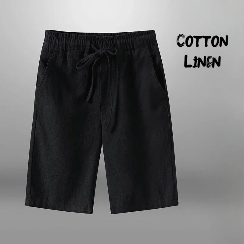 Men’s Cotton Linen Casual Shorts