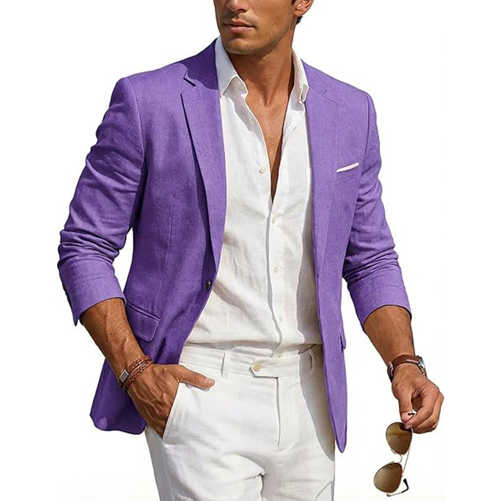 Men's Casual Linen Blazer