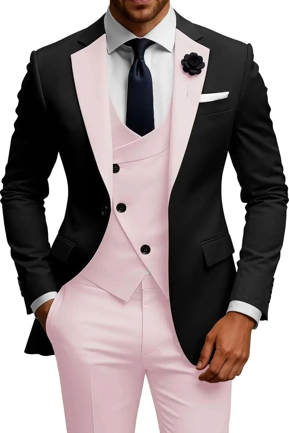Men's 3-Piece Slim Fit Double Breasted Suit Koala Sydney 