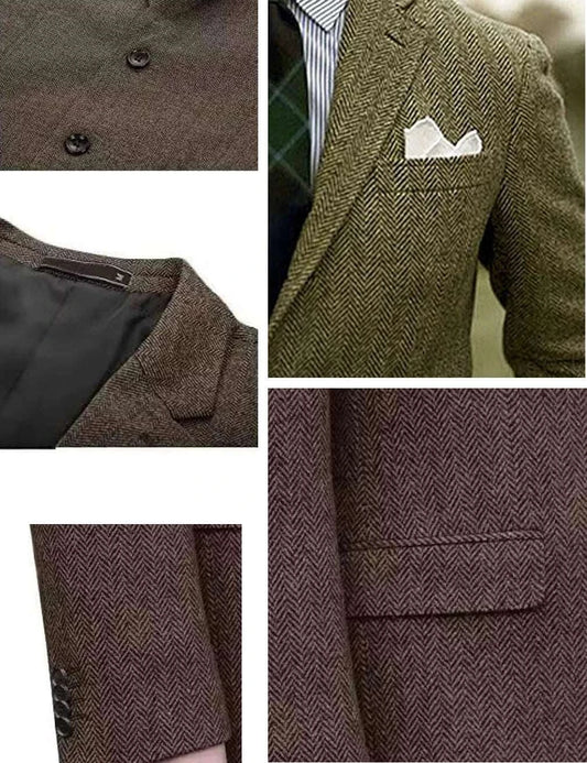 Men's Herringbone Single-Breasted Blazer Koala Sydney 
