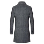 Men's Wool Coat Men 2023 Winter New Style Fashion Casual Slim Fit Thicken Warm Long Jacket Male Brand Plaid Abrigos Para Hombre Koala Sydney 