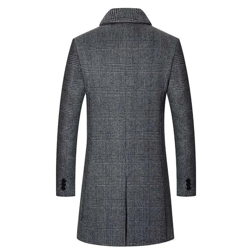Men's Wool Coat Men 2023 Winter New Style Fashion Casual Slim Fit Thicken Warm Long Jacket Male Brand Plaid Abrigos Para Hombre Koala Sydney 