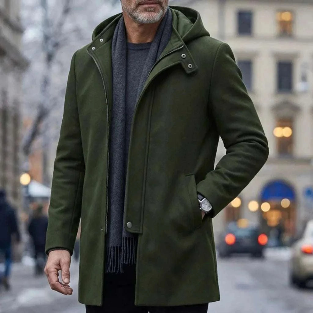 Men's Hooded Jacket Autumn Winter Zipper Long Coat Koala Sydney 