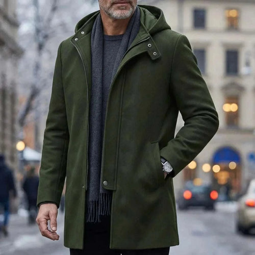 Men's Hooded Jacket Autumn Winter Zipper Long Coat Koala Sydney 