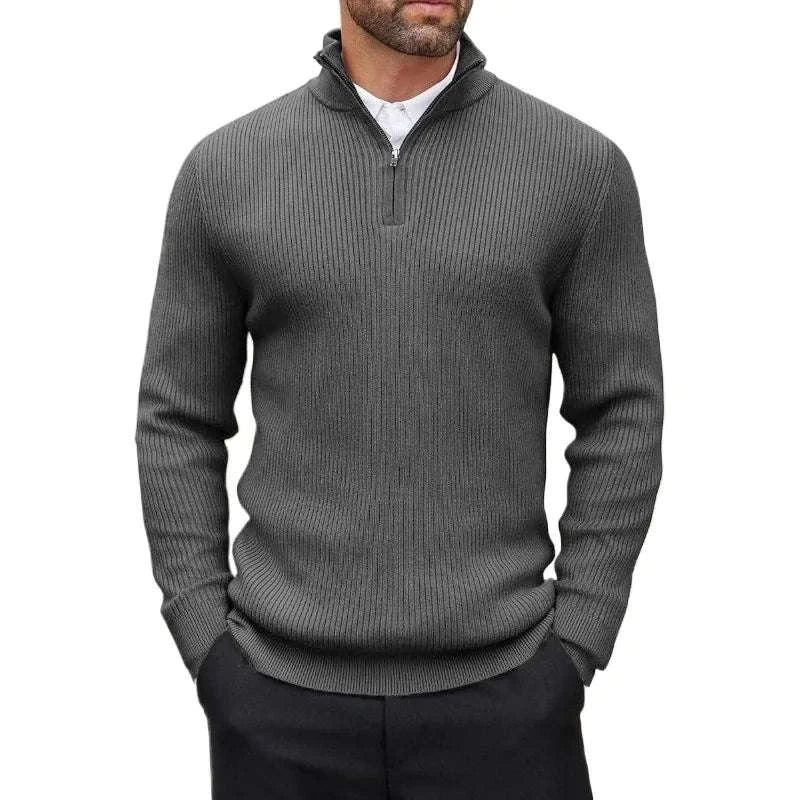 Quarter-Zip Mock Neck Dress Sweater Koala Sydney 