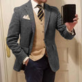 Men's Herringbone Single-Breasted Blazer Koala Sydney 