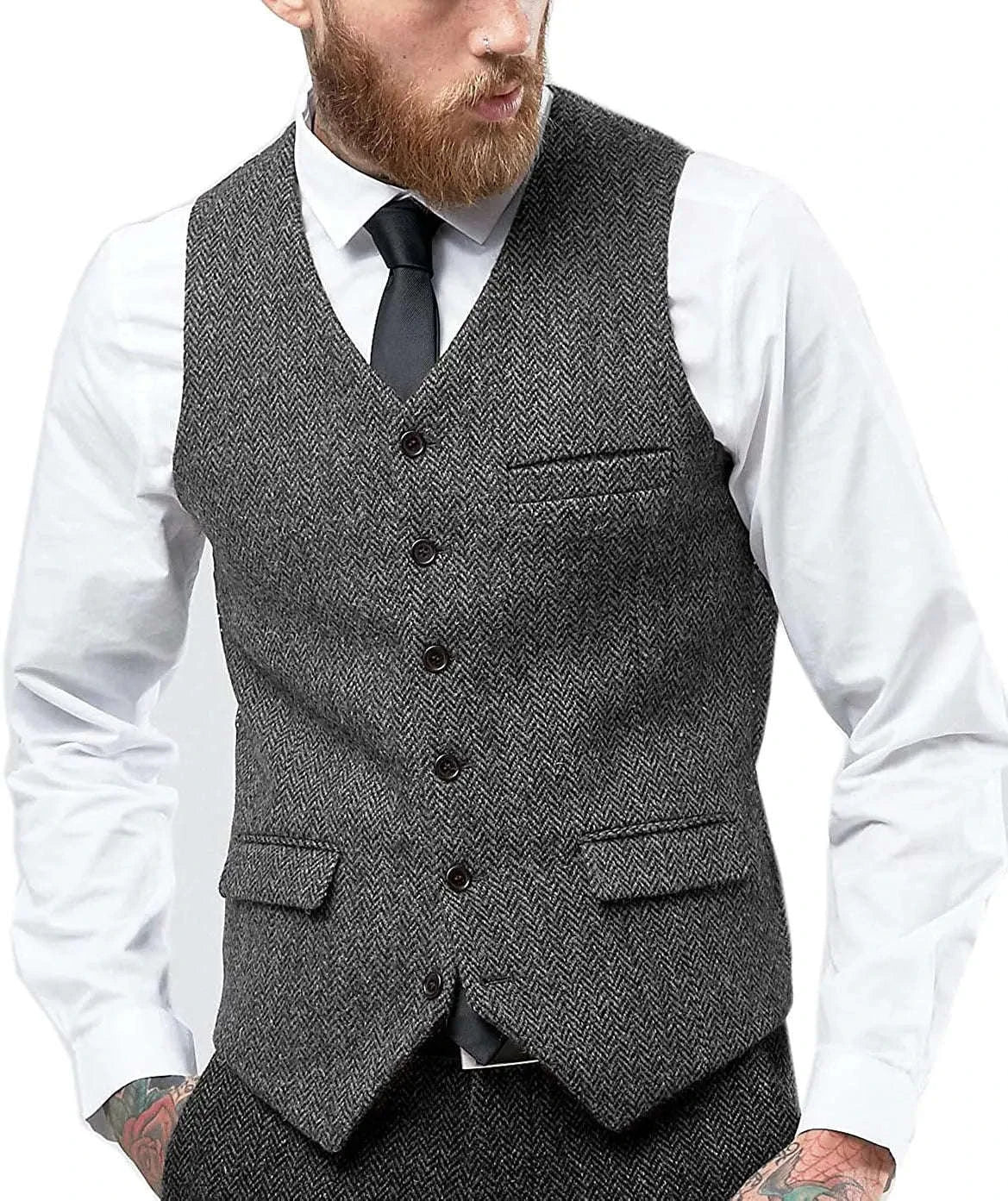 Classic Herringbone Men's Suit Vest Koala Sydney 