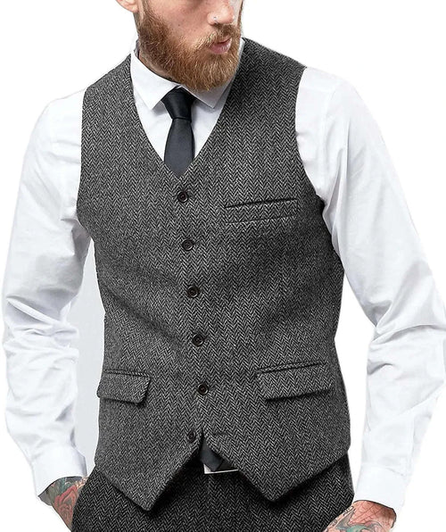 Classic Herringbone Men's Suit Vest Koala Sydney 