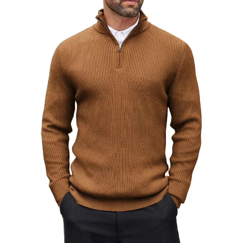 Quarter-Zip Mock Neck Dress Sweater Koala Sydney 