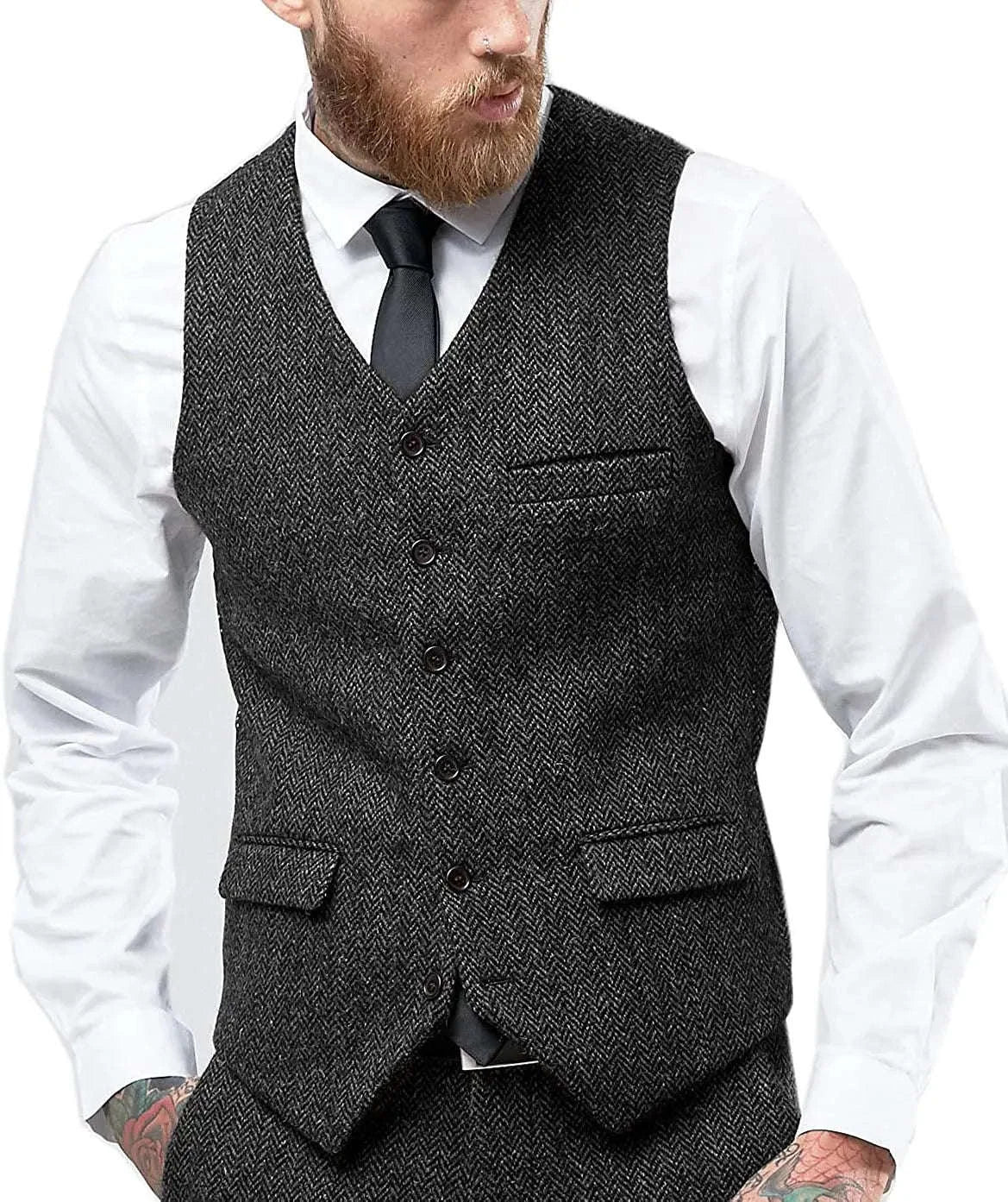 Classic Herringbone Men's Suit Vest Koala Sydney 