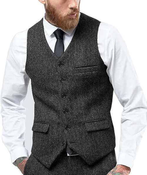 Classic Herringbone Men's Suit Vest Koala Sydney 