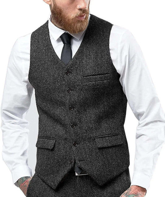 Classic Herringbone Men's Suit Vest Koala Sydney 