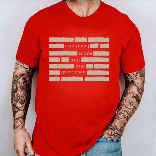 Men’s Summer “Everything Is Fine” Graphic T-Shirt Koala Sydney 