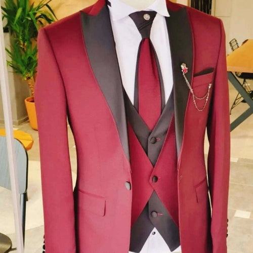 Men's Slim Fit 3-Piece Business Suit Set Koala Sydney 