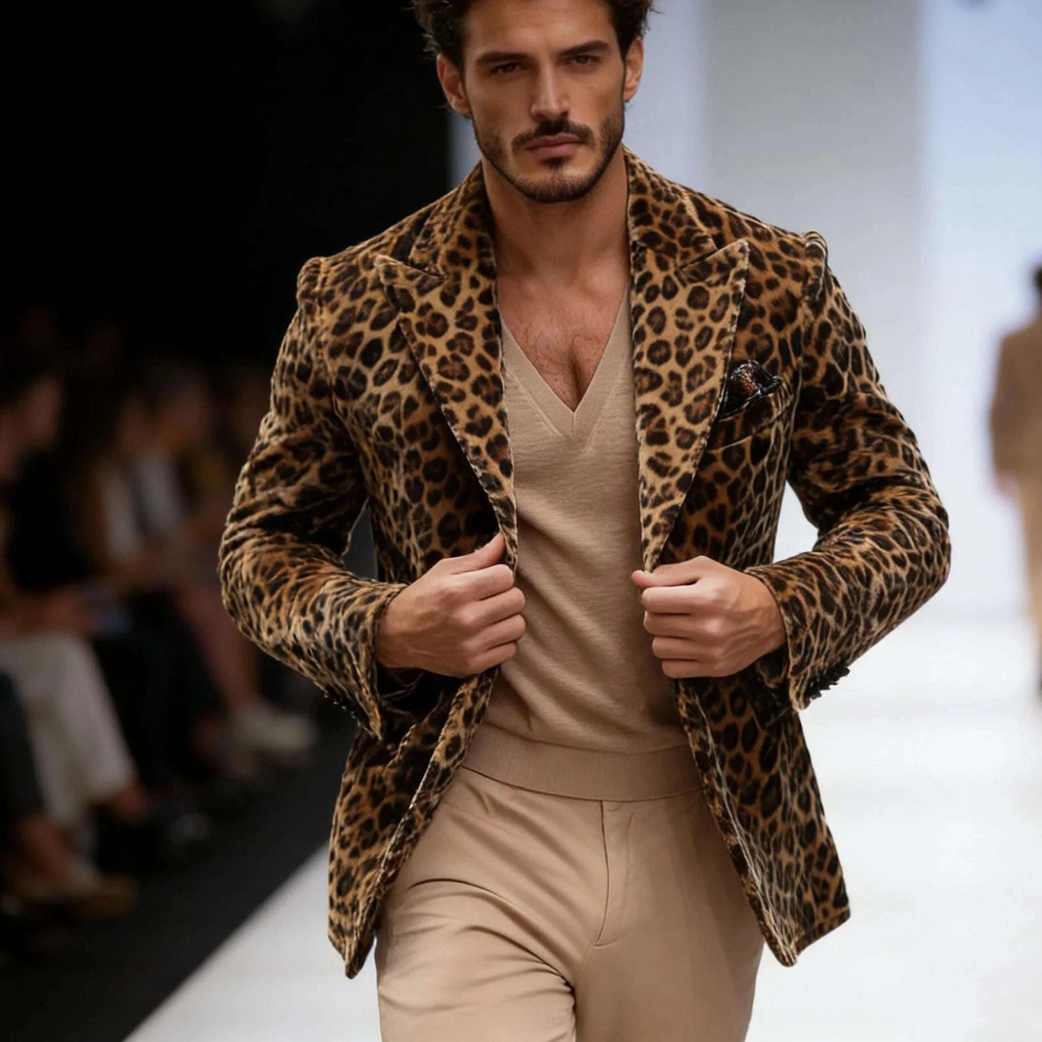 Men's Luxury Leopard Print Blazer Slim Fit Single-Breasted Koala Sydney 