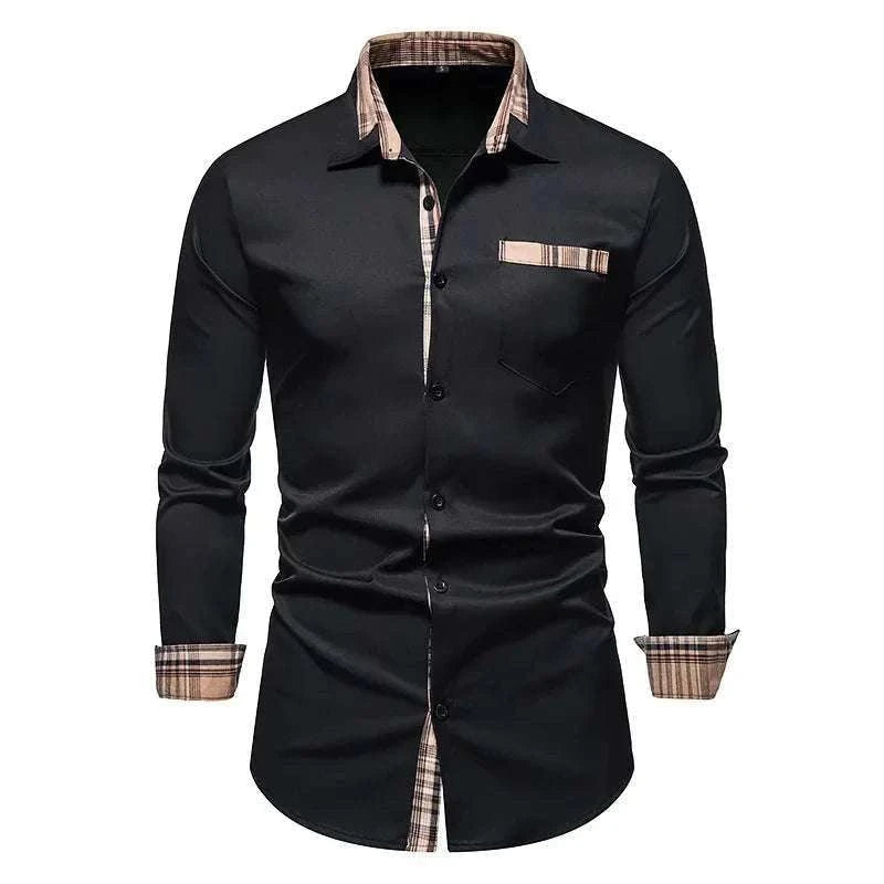 Men's Formal Slim Fit Long Sleeve Button-Up Shirt with Pocket Koala Sydney 