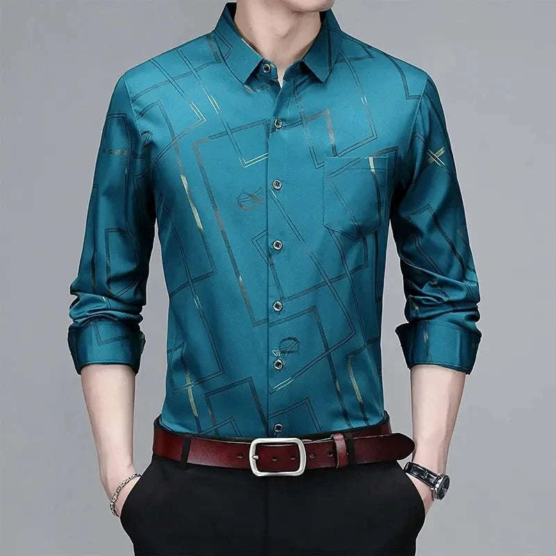 Men’s Casual Printed Long Sleeve Shirt Koala Sydney 