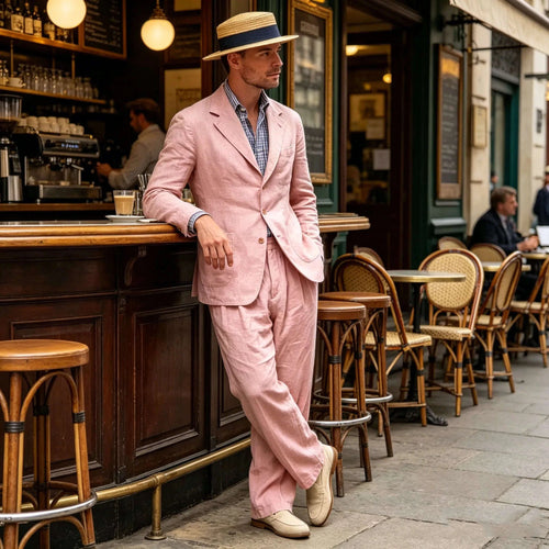 Men's Luxury 2-Piece Linen Suit Set Koala Sydney 