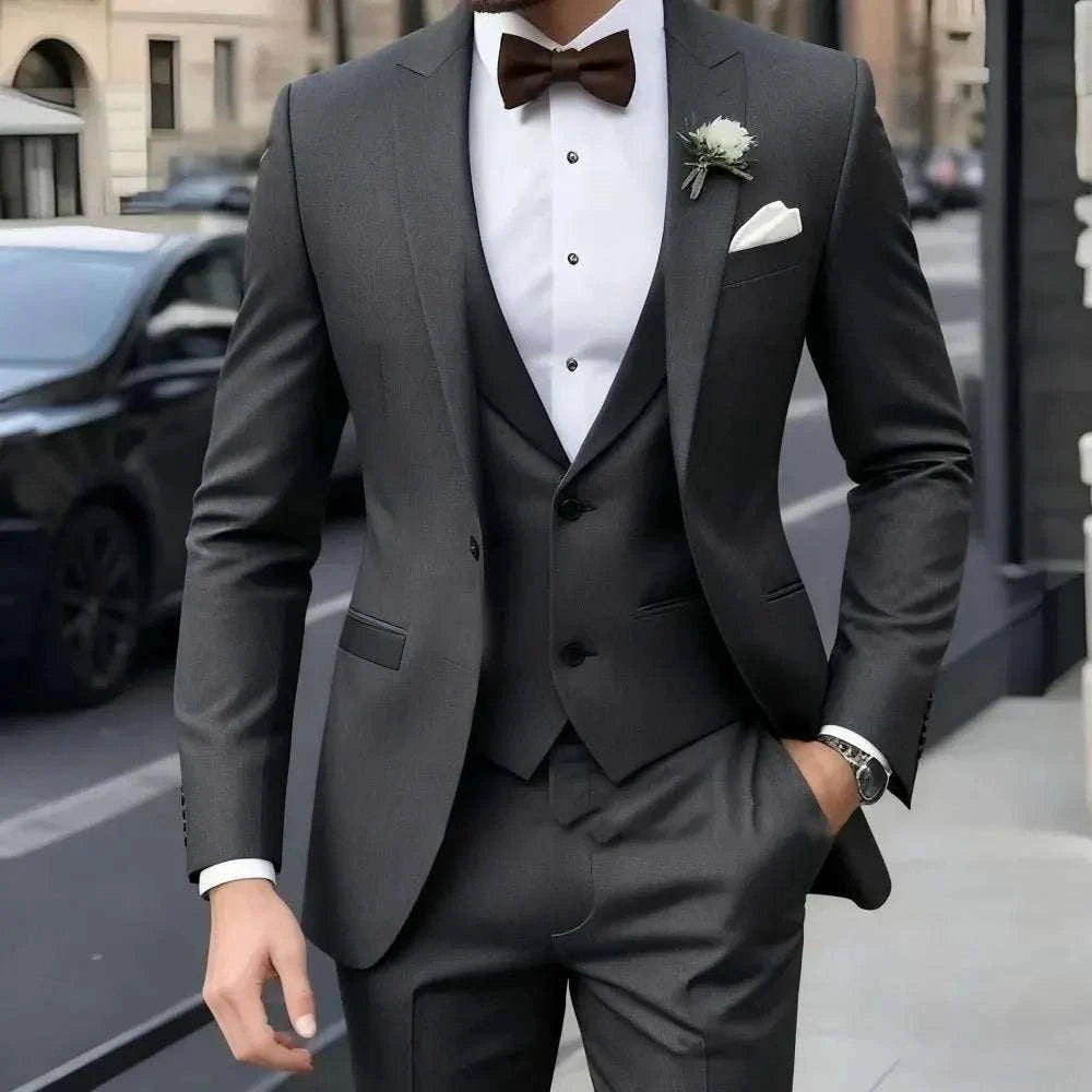 Men's 3-Piece Jacquard Business Casual Suit Set Koala Sydney 