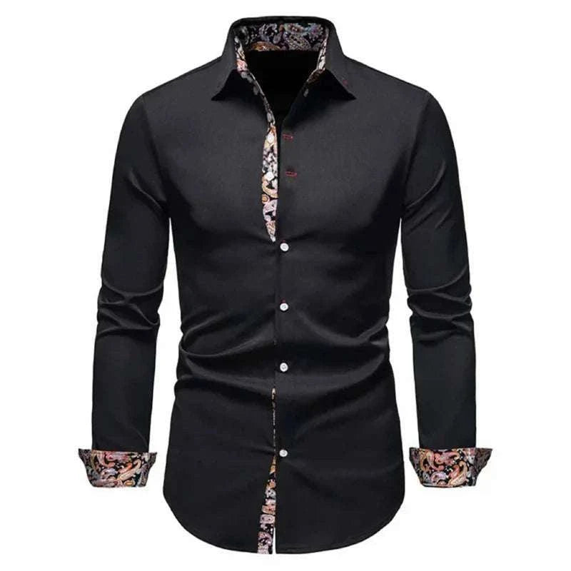 Men's Formal Slim Fit Long Sleeve Button-Up Shirt with Pocket Koala Sydney 