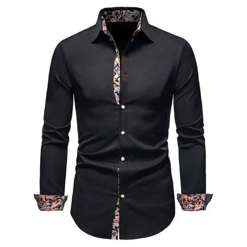 Men's Formal Slim Fit Long Sleeve Button-Up Shirt with Pocket Koala Sydney 