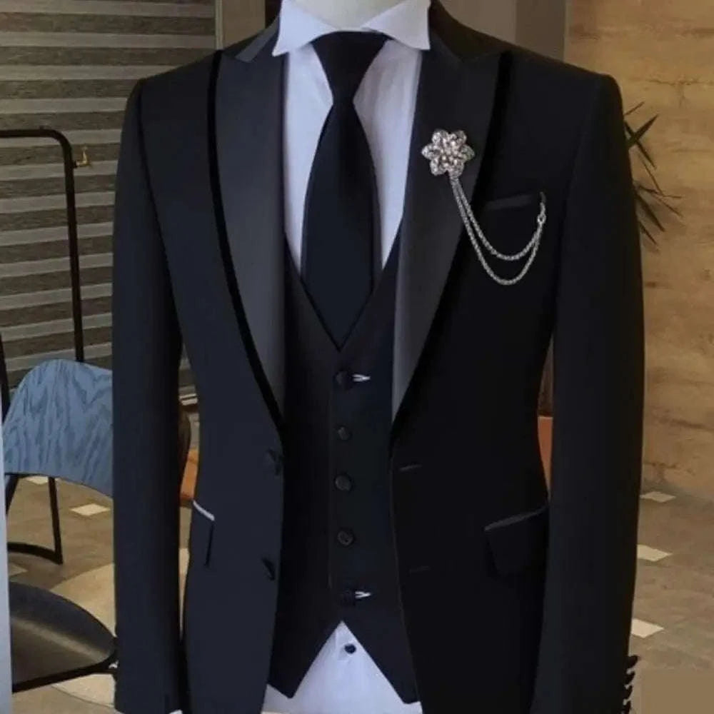 Men's Slim Fit 3-Piece Business Suit Set Koala Sydney 