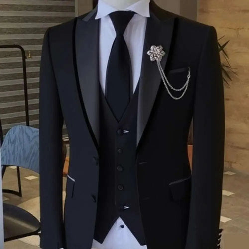 Men's Slim Fit 3-Piece Business Suit Set Koala Sydney 