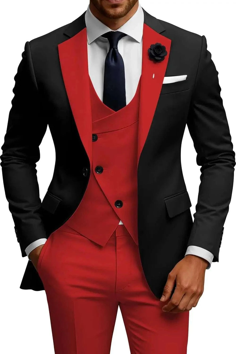 Men's 3-Piece Slim Fit Double Breasted Suit Koala Sydney 
