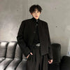 Wine Red Blazers Men Suit Jackets Casual Stand Collar Solid Color Male Short Coats Korean Trendy Men's Clothing Autumn New Koala Sydney 