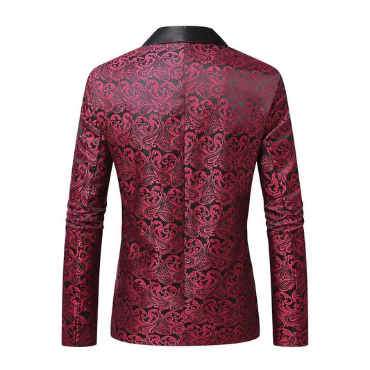 New Men's New Jacquard Blazer Wedding Banquet Performance Dress Jacket Blazer Koala Sydney 
