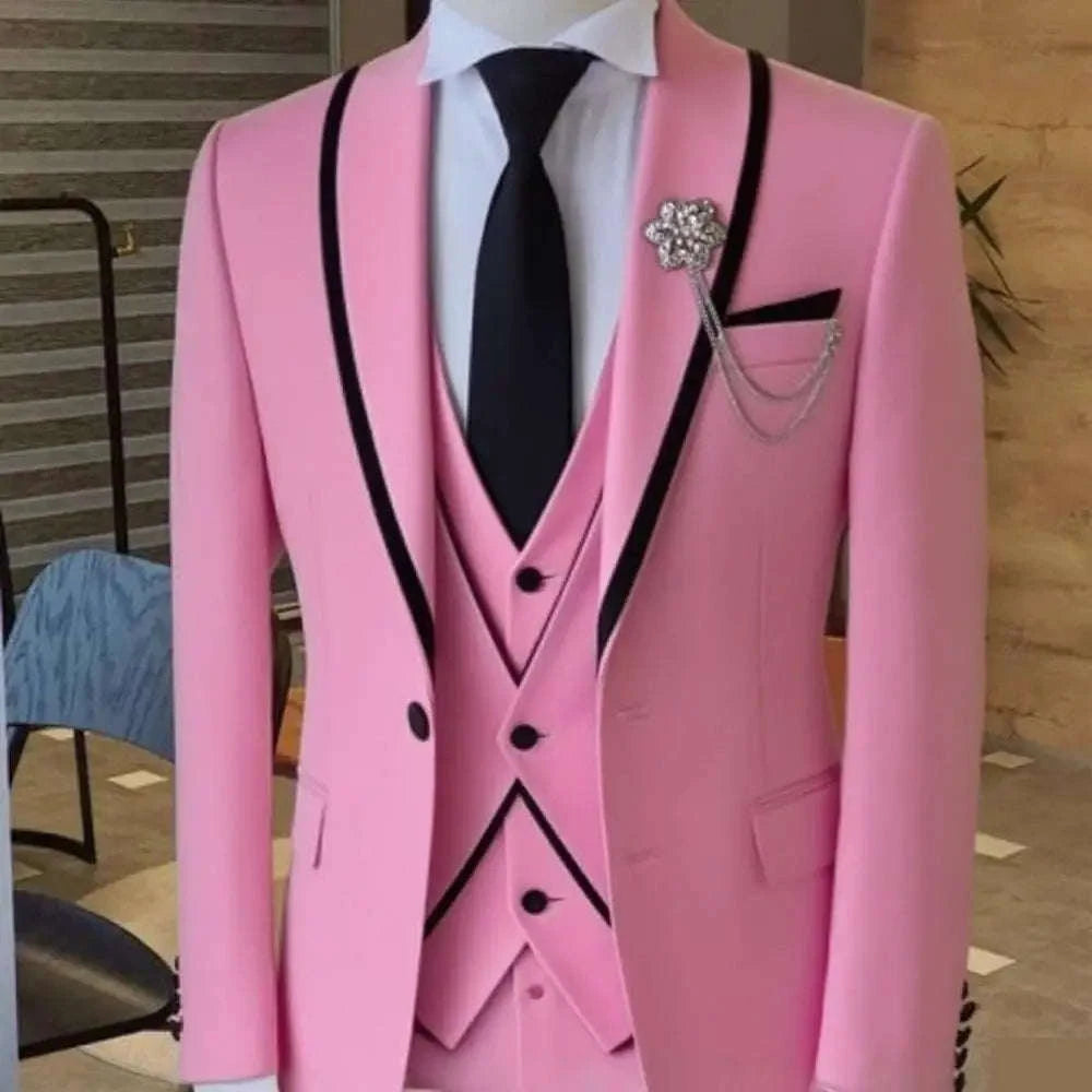 Men's Slim Fit 3-Piece Business Suit Set Koala Sydney 