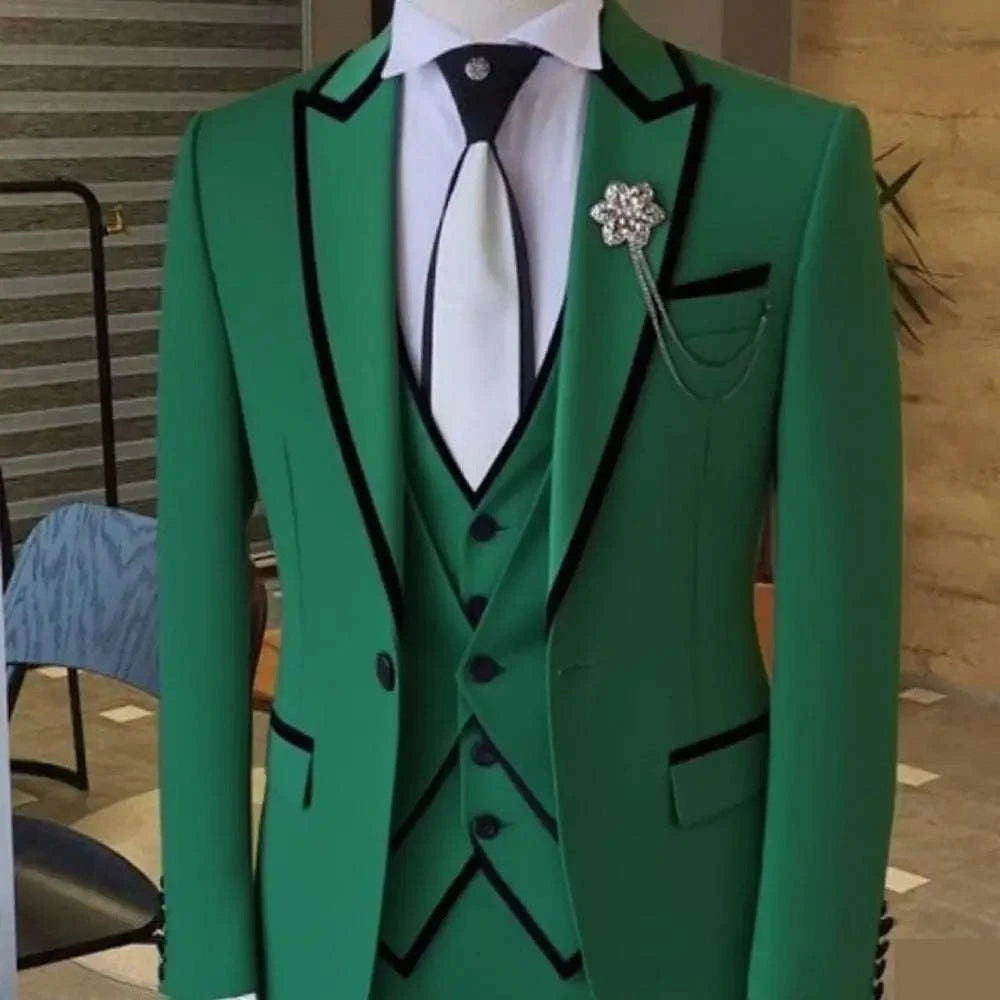 Men's Slim Fit 3-Piece Business Suit Set Koala Sydney 