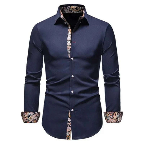 Men's Formal Slim Fit Long Sleeve Button-Up Shirt with Pocket Koala Sydney 