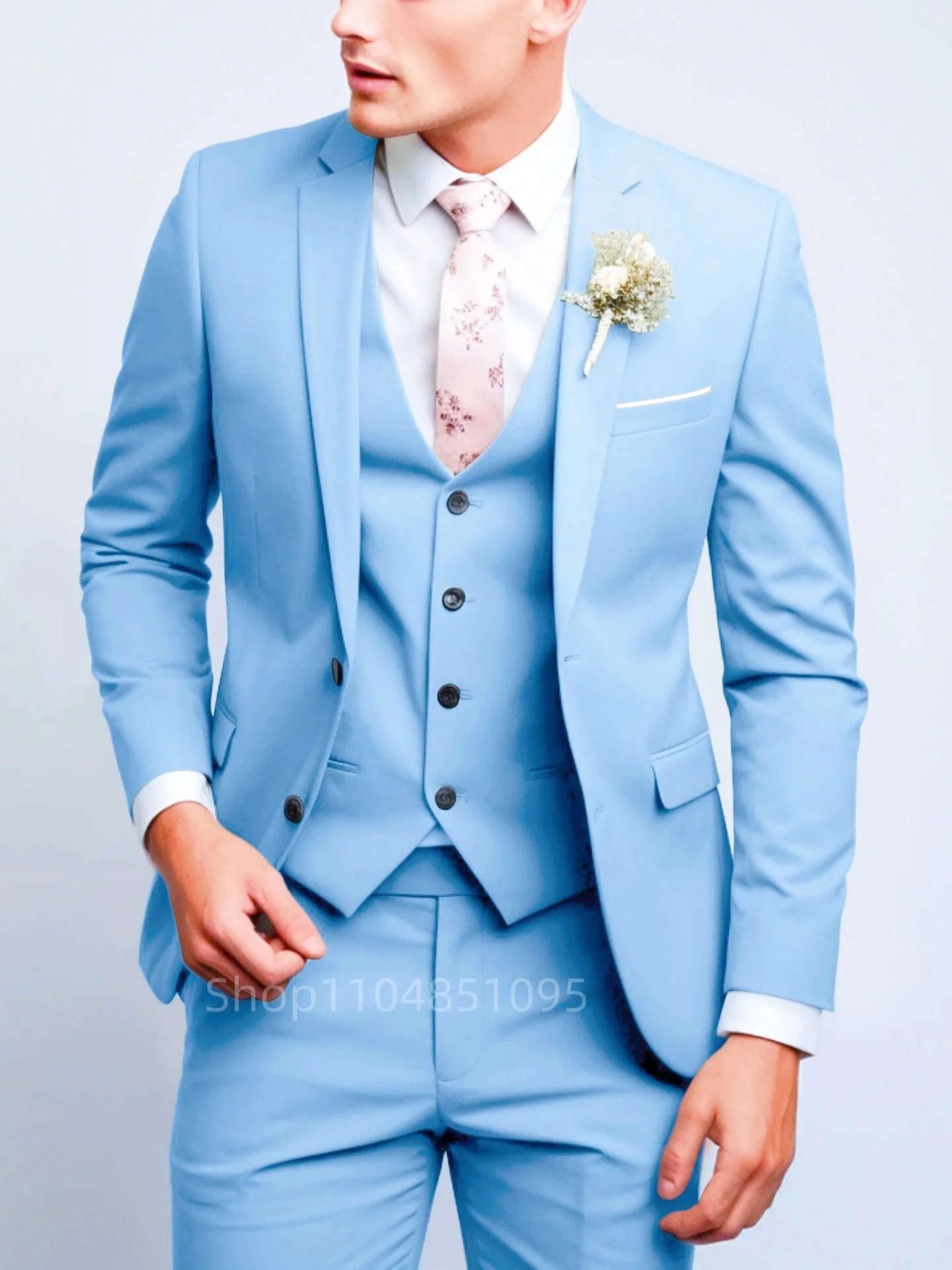 Refined Matcha Green 3-Piece Slim Fit Suit for Men Koala Sydney 