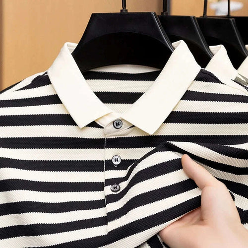 Men’s Classic Striped Polo Shirt Short Sleeve Casual Summer Top Koala Sydney 