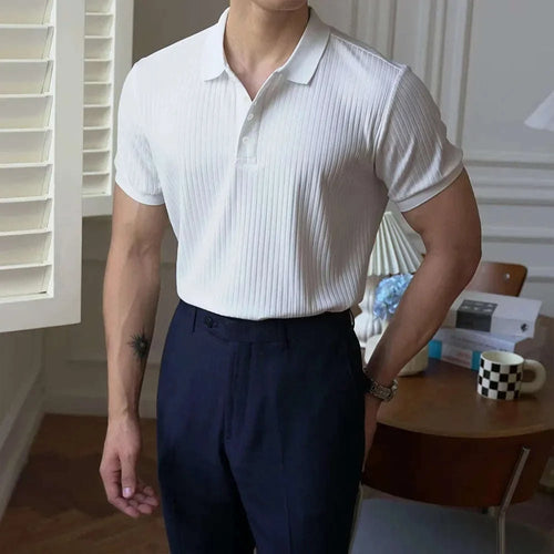 Men's Slim Fit Striped Polo Shirt Koala Sydney 