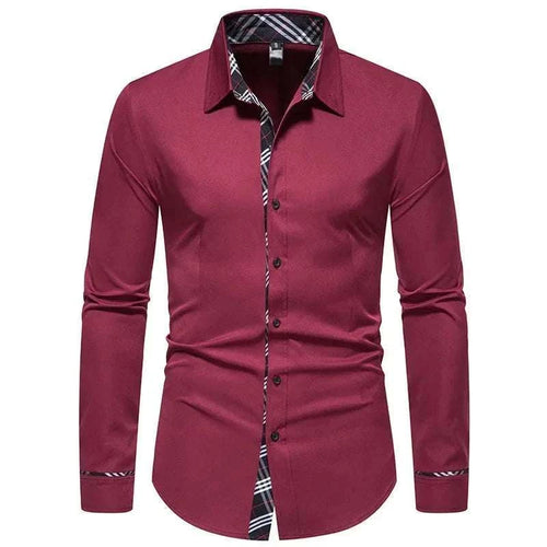 Men's Formal Slim Fit Long Sleeve Button-Up Shirt with Pocket Koala Sydney 