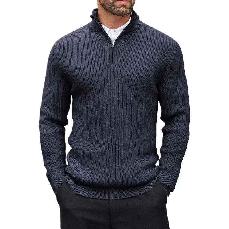 Quarter-Zip Mock Neck Dress Sweater Koala Sydney 