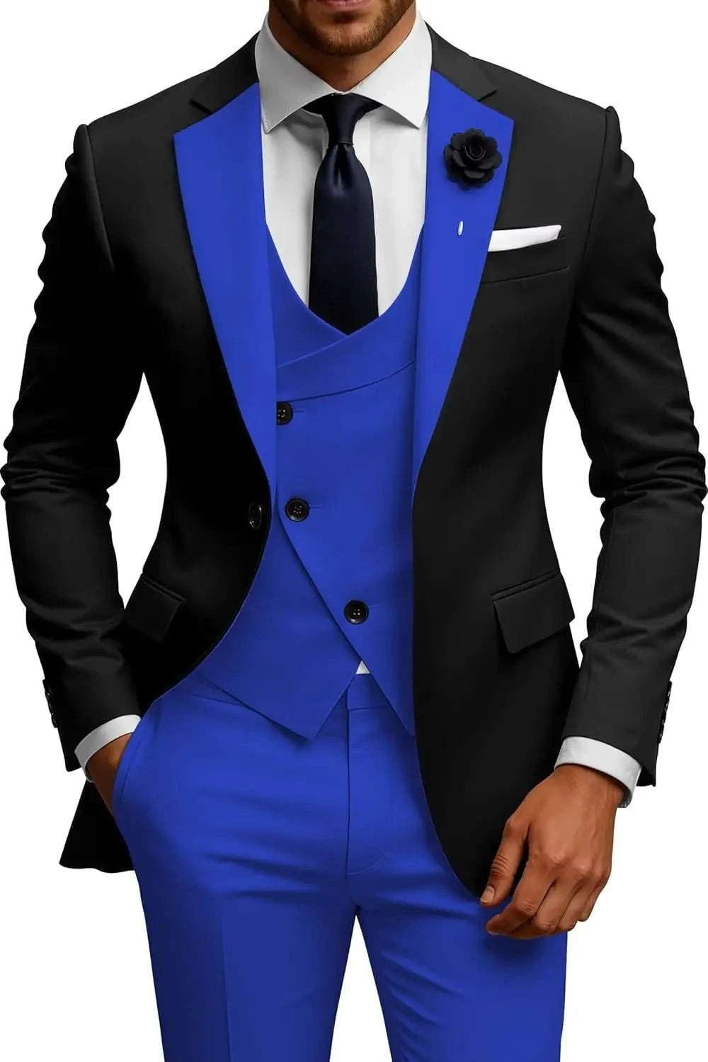 Men's 3-Piece Slim Fit Double Breasted Suit Koala Sydney 