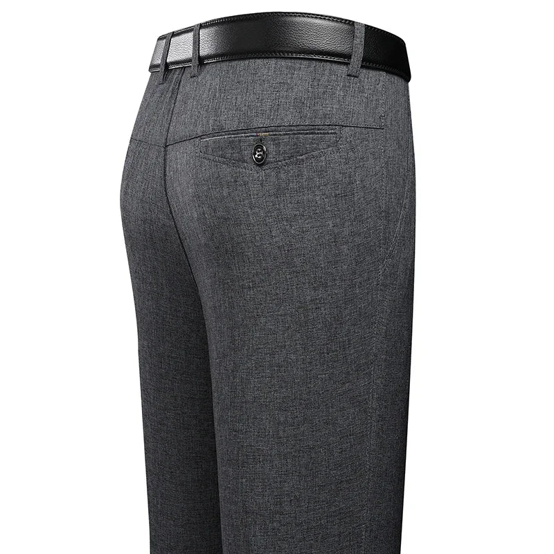 Men's Business Casual Straight-Leg Trousers