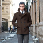 Coat, Suit Jacket Woolen, Double Breasted, Elegant Suits for Men