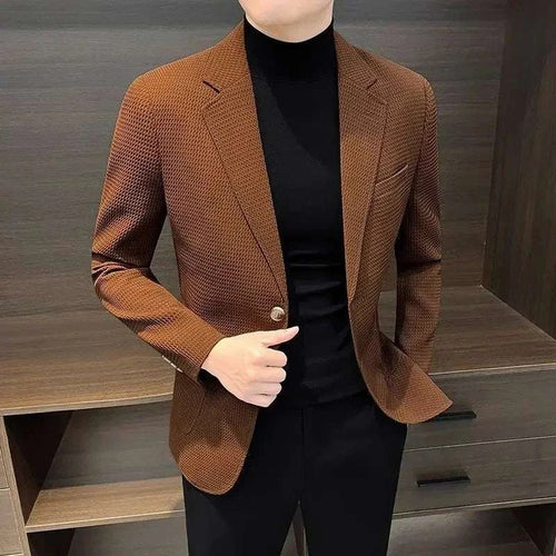 White & Brown Plaid Blazer for Men Koala Sydney 