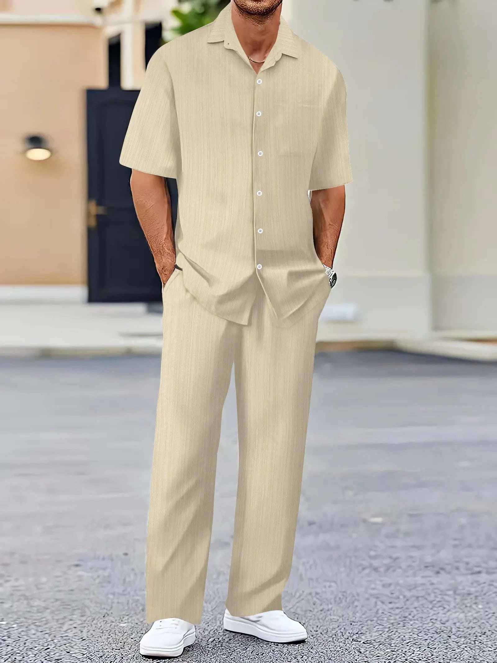 Men's Casual Linen-Style Two-Piece Set Koala Sydney 