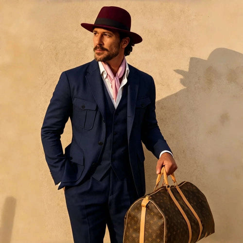 Beige Linen 3-Piece Men's Suit Koala Sydney 