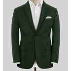 Men's Wool Blazer Single Breasted Slim Fit Suit Jacket